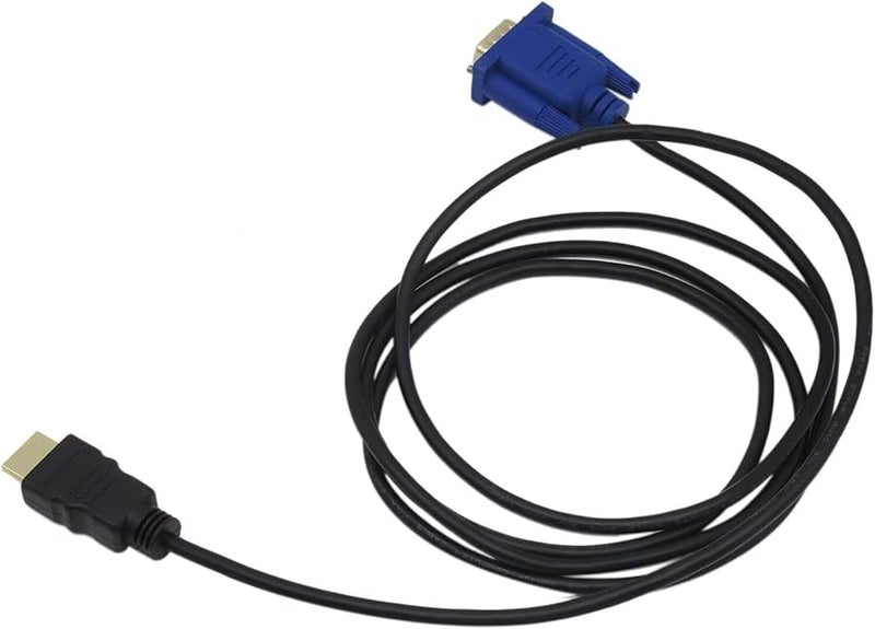 كابل محول HDMI إلى VGA مطلي بالذهب 6 أقدام عبوة من 1 لشاشة الكمبيوتر وجهاز العرض - Image 3